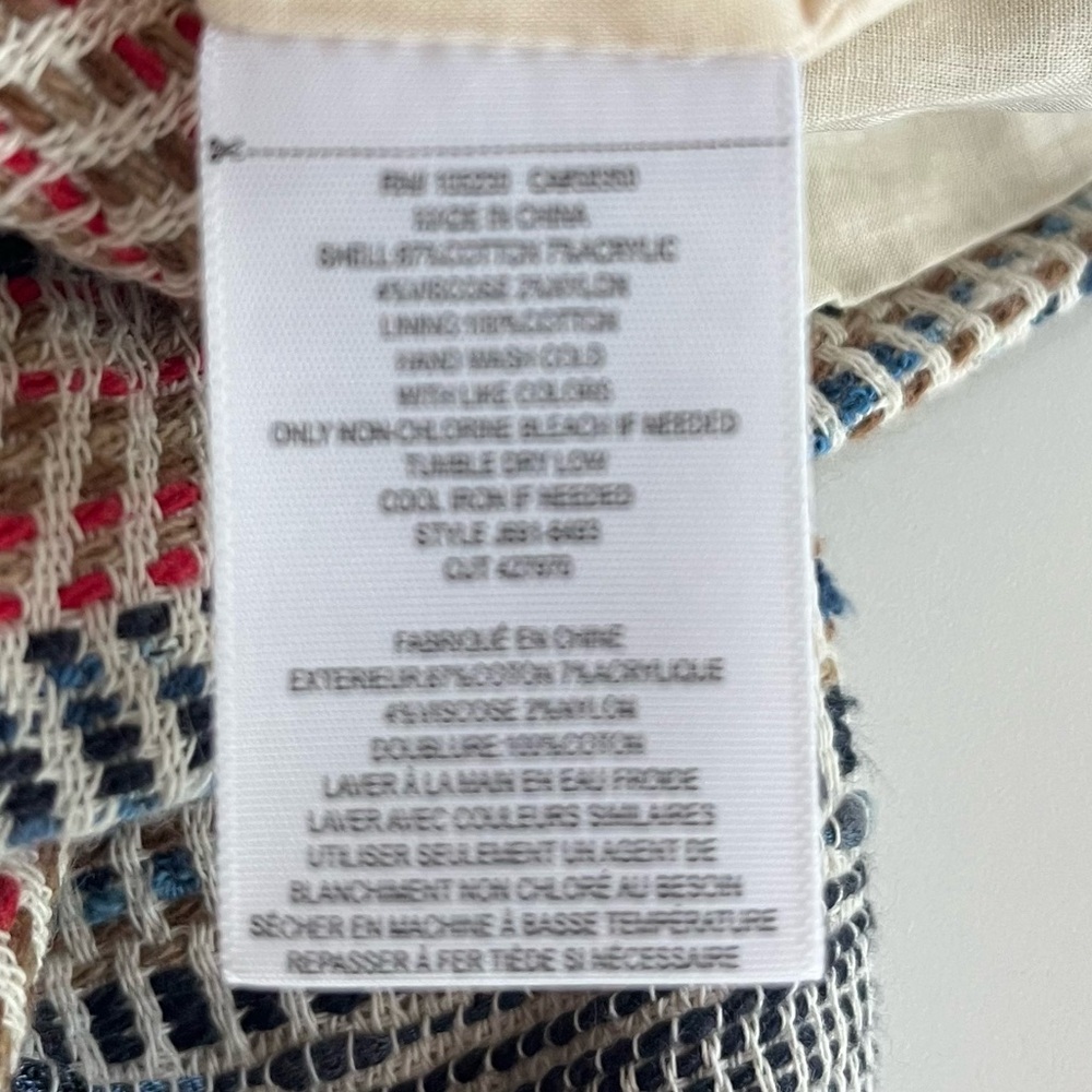 JOIE Merci Knit Print tweed Shorts in Sanitori Blue NWT 10 - Picture 8 of 10